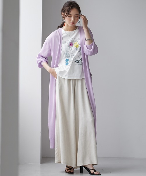 miclat(ミクラ)の「大きいサイズ miclatオリジナルプリントTシャツ(Tシャツ/カットソー・レディース・チャコールグレー/オフホワイト/グリーン系・L/3L/LL/5L/4L)」の14枚目の写真