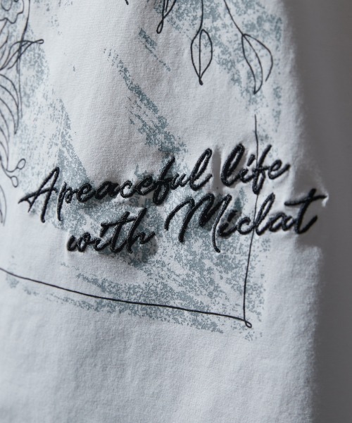 miclat(ミクラ)の「大きいサイズ miclatオリジナルプリントTシャツ(Tシャツ/カットソー・レディース・チャコールグレー/オフホワイト/グリーン系・L/3L/LL/5L/4L)」の17枚目の写真