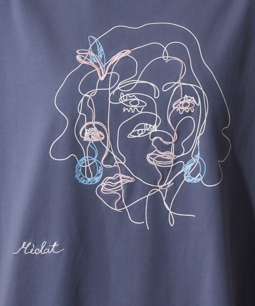 miclat(ミクラ)の「大きいサイズ miclatオリジナルプリントTシャツ(Tシャツ/カットソー・レディース・チャコールグレー/オフホワイト/グリーン系・L/3L/LL/5L/4L)」の18枚目の写真