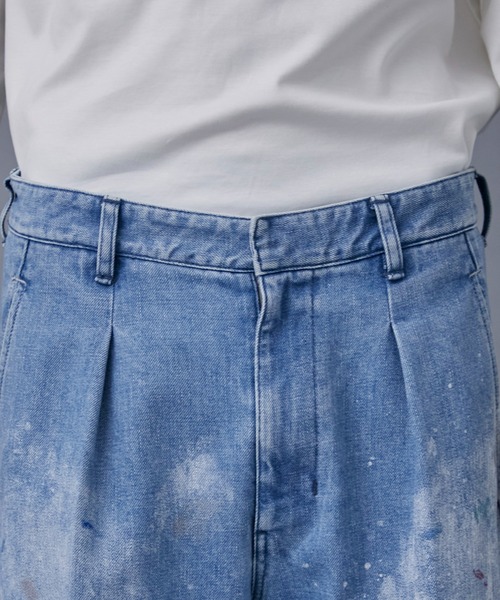 PUBLIC TOKYO(パブリックトウキョウ)の「ペイントデニムパンツ(デニムパンツ・メンズ・インディゴブルー・1/2)」の7枚目の写真