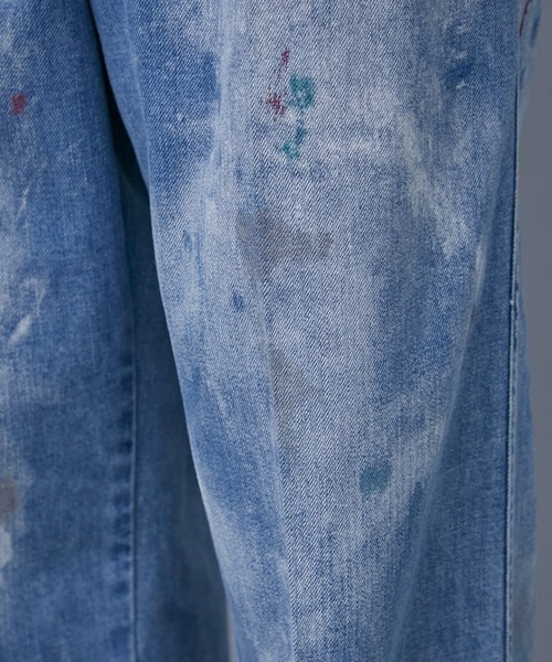 PUBLIC TOKYO(パブリックトウキョウ)の「ペイントデニムパンツ(デニムパンツ・メンズ・インディゴブルー・1/2)」の9枚目の写真