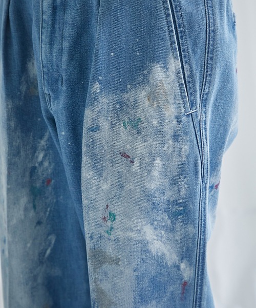 PUBLIC TOKYO(パブリックトウキョウ)の「ペイントデニムパンツ(デニムパンツ・メンズ・インディゴブルー・1/2)」の16枚目の写真