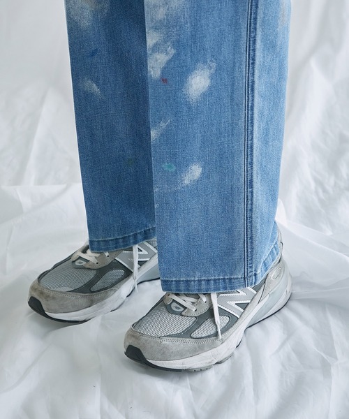 PUBLIC TOKYO(パブリックトウキョウ)の「ペイントデニムパンツ(デニムパンツ・メンズ・インディゴブルー・1/2)」の19枚目の写真
