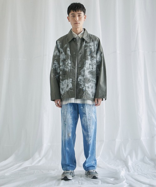 PUBLIC TOKYO(パブリックトウキョウ)の「ペイントデニムパンツ(デニムパンツ・メンズ・インディゴブルー・1/2)」の20枚目の写真