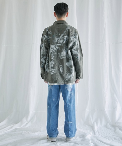 PUBLIC TOKYO(パブリックトウキョウ)の「ペイントデニムパンツ(デニムパンツ・メンズ・インディゴブルー・1/2)」の21枚目の写真