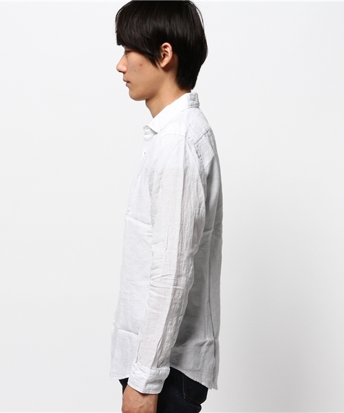 EDIFICE（エディフィス）の「◇リネンデラベカッタウェイ（シャツ/ブラウス・メンズ・ホワイト/ベージュ/ネイビー/オレンジ・SMALL/LARGE/MEDIUM）」の6枚目の写真