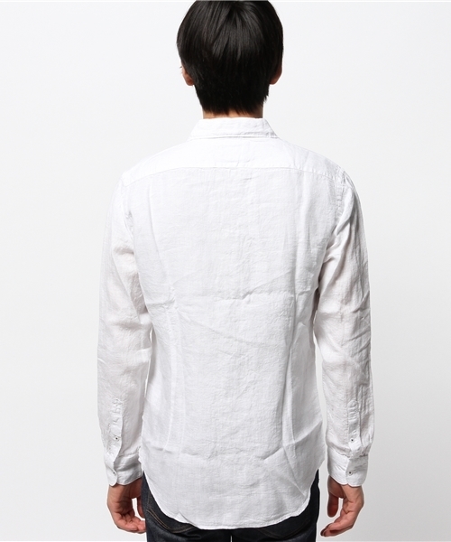 EDIFICE（エディフィス）の「◇リネンデラベカッタウェイ（シャツ/ブラウス・メンズ・ホワイト/ベージュ/ネイビー/オレンジ・SMALL/LARGE/MEDIUM）」の7枚目の写真