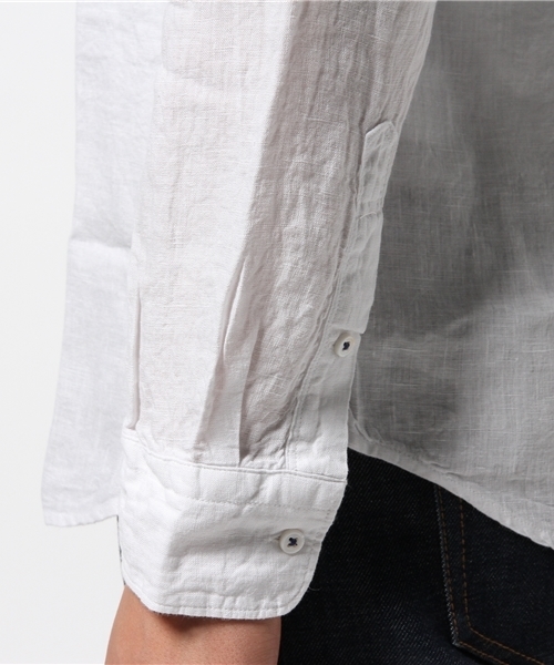 EDIFICE（エディフィス）の「◇リネンデラベカッタウェイ（シャツ/ブラウス・メンズ・ホワイト/ベージュ/ネイビー/オレンジ・SMALL/LARGE/MEDIUM）」の9枚目の写真