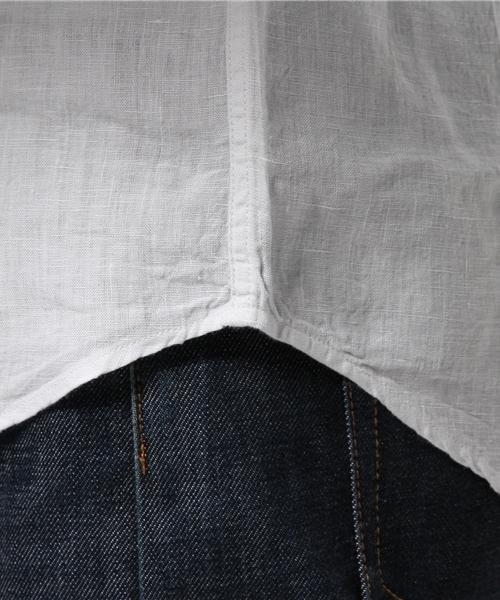 EDIFICE（エディフィス）の「◇リネンデラベカッタウェイ（シャツ/ブラウス・メンズ・ホワイト/ベージュ/ネイビー/オレンジ・SMALL/LARGE/MEDIUM）」の10枚目の写真