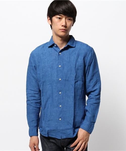 EDIFICE（エディフィス）の「◇リネンデラベカッタウェイ（シャツ/ブラウス・メンズ・ホワイト/ベージュ/ネイビー/オレンジ・SMALL/LARGE/MEDIUM）」の15枚目の写真