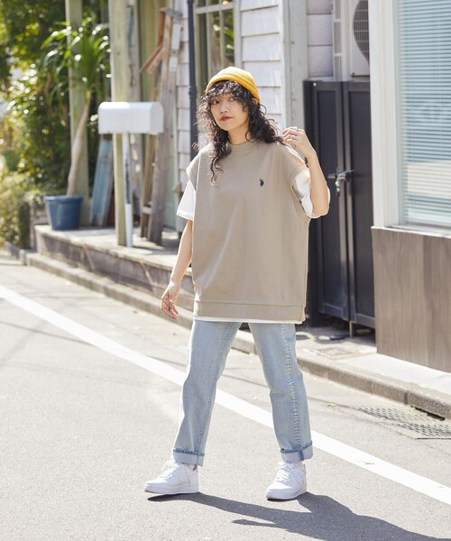 U.S. POLO ASSN.(ユーエスポロアッスン)の「U.S. POLO ASSN./ユーエスポロアッスン 別注 鹿の子ベストアンサンブル/ワンポイント刺繍/ユニセックス(限定展開)(ベスト・メンズ・ベージュ/グリーン/ブラック/サックスブルー/ネイビー・SMALL/MEDIUM/LARGE)」の18枚目の写真