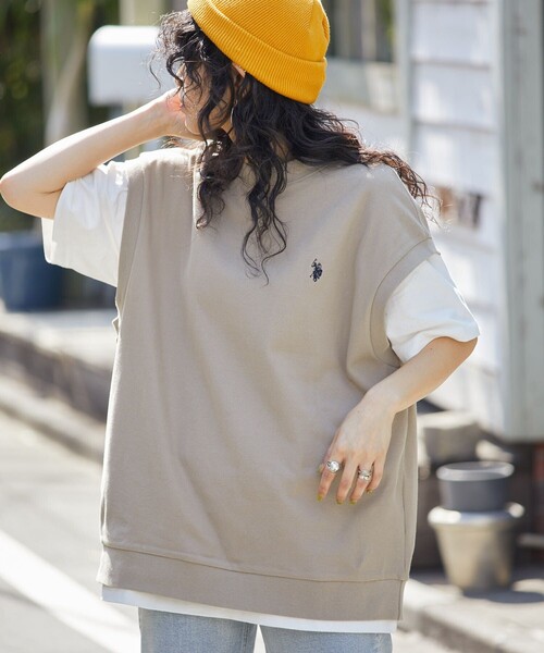 U.S. POLO ASSN.(ユーエスポロアッスン)の「U.S. POLO ASSN./ユーエスポロアッスン 別注 鹿の子ベストアンサンブル/ワンポイント刺繍/ユニセックス(限定展開)(ベスト・メンズ・ベージュ/グリーン/ブラック/サックスブルー/ネイビー・SMALL/MEDIUM/LARGE)」の20枚目の写真