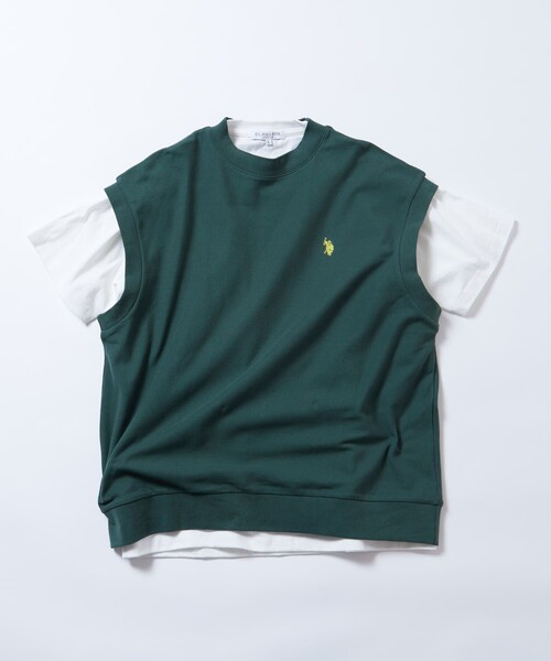 U.S. POLO ASSN.(ユーエスポロアッスン)の「U.S. POLO ASSN./ユーエスポロアッスン 別注 鹿の子ベストアンサンブル/ワンポイント刺繍/ユニセックス(限定展開)(ベスト・メンズ・ベージュ/グリーン/ブラック/サックスブルー/ネイビー・SMALL/MEDIUM/LARGE)」の21枚目の写真