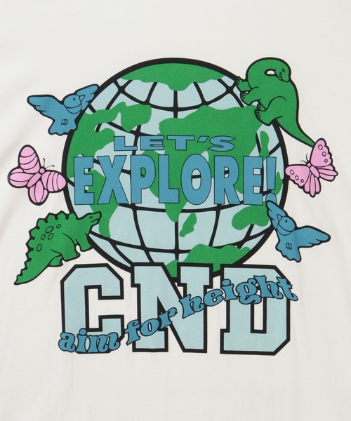 Candy Stripper（キャンディストリッパー）の「LET'S EXPLORE! BIGBIG Tシャツ（Tシャツ/カットソー・レディース・オフホワイト/グリーン/ブラック/ブルー・2）」の11枚目の写真