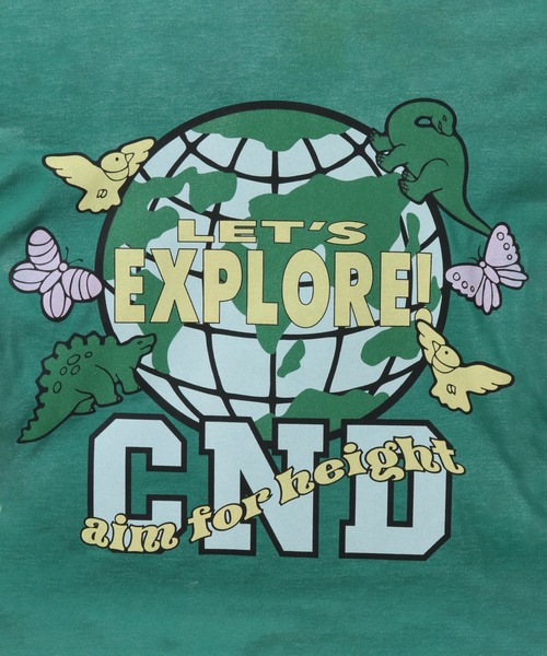 Candy Stripper（キャンディストリッパー）の「LET'S EXPLORE! BIGBIG Tシャツ（Tシャツ/カットソー・レディース・オフホワイト/グリーン/ブラック/ブルー・2）」の16枚目の写真