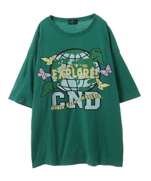 Candy Stripper（キャンディストリッパー）の「LET'S EXPLORE! BIGBIG Tシャツ（Tシャツ/カットソー・レディース・オフホワイト/グリーン/ブラック/ブルー・2）」の21枚目の写真