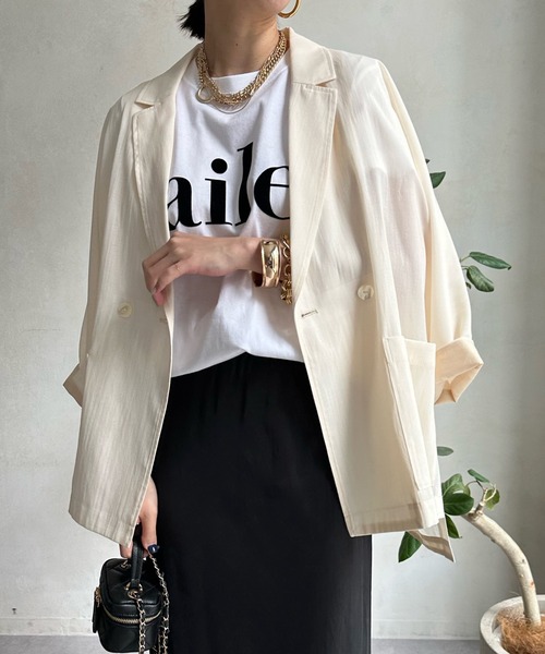 cafune シアードルマンジャケットと12closetのパンツ DouDou（ドゥドゥ）の「シアードルマンジャケット（テーラード