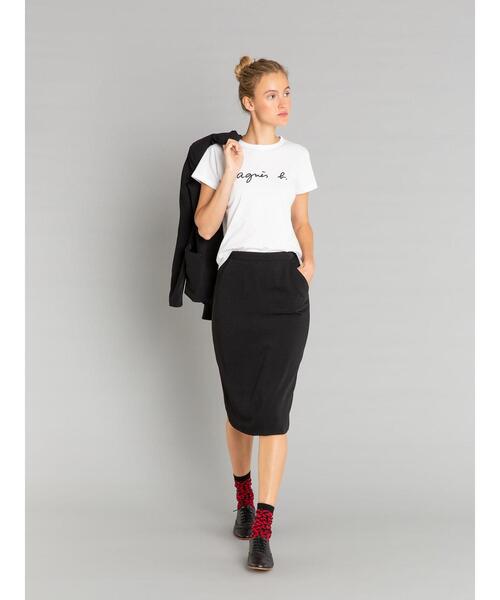 agnes b.（アニエスベー）の「ロゴプリント コットン 半袖Tシャツ ”Brando”（Tシャツ/カットソー・レディース・ホワイト・2/1/3）」の12枚目の写真