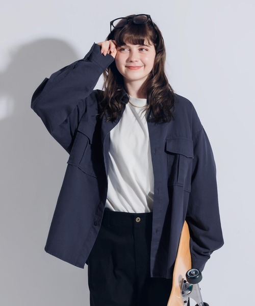 MUHET(ミュエータ)の「ミリタリーシャツ(シャツ/ブラウス・レディース・イエロー/ネイビー/カーキ・MEDIUM/X-LARGE)」の3枚目の写真