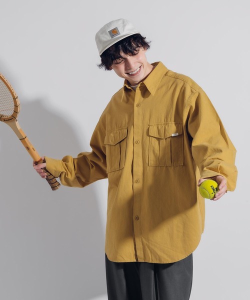 MUHET(ミュエータ)の「ミリタリーシャツ(シャツ/ブラウス・レディース・イエロー/ネイビー/カーキ・MEDIUM/X-LARGE)」の1枚目の写真