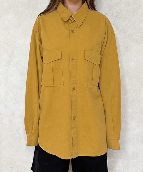 MUHET(ミュエータ)の「ミリタリーシャツ(シャツ/ブラウス・レディース・イエロー/ネイビー/カーキ・MEDIUM/X-LARGE)」の13枚目の写真