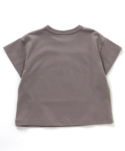 apres les cours（アプレレクール）の「スパンコールきょうりゅう・食べ物Tシャツ（Tシャツ/カットソー・キッズ・オフホワイト/チャコール・80/110/130/100/120/90）」の10枚目の写真