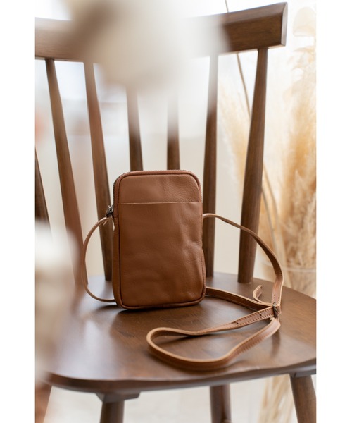 DEVICE（デバイス）の「本革 財布 ショルダー バッグ（ショルダーバッグ・レディース・ブラック/キャメル・FREE）」の5枚目の写真