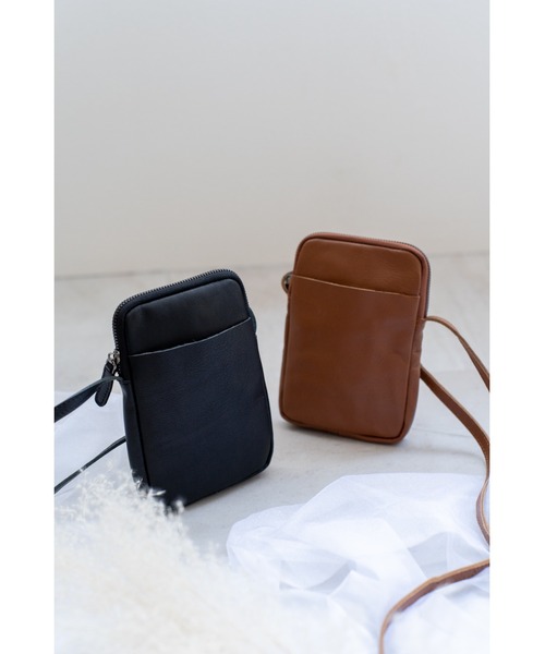 DEVICE（デバイス）の「本革 財布 ショルダー バッグ（ショルダーバッグ・レディース・ブラック/キャメル・FREE）」の6枚目の写真