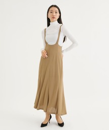 【AKANE UTSUNOMIYA/アカネウツノミヤ】strap skirt/ストラップジャージースカート