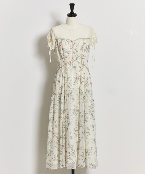 NOELA（ノエラ）の「コルセットパターン花柄ワンピ（ワンピース・レディース・ブラック/オフホワイト/サックスブルー・S/M）」の14枚目の写真