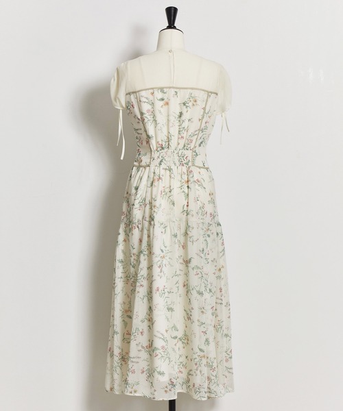 NOELA（ノエラ）の「コルセットパターン花柄ワンピ（ワンピース・レディース・ブラック/オフホワイト/サックスブルー・S/M）」の10枚目の写真