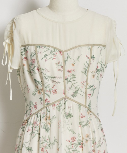 NOELA（ノエラ）の「コルセットパターン花柄ワンピ（ワンピース・レディース・ブラック/オフホワイト/サックスブルー・S/M）」の12枚目の写真