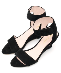 ROSE BUD | (ROSE BUD)B235-39 VELOUR ANKLE STRAP SANDAL【sweet掲載】【City Living京都掲載】【カタログ掲載】アンクルストラップサンダル(サンダル)