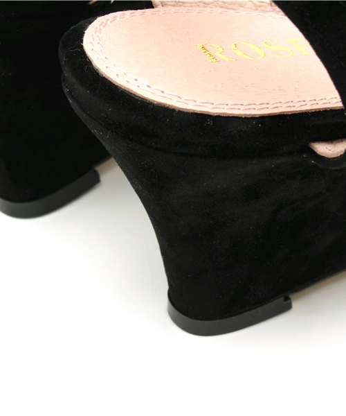 ROSE BUD（ローズバッド）の「(ROSE BUD)B235-39 VELOUR ANKLE STRAP SANDAL【sweet掲載】【City Living京都掲載】【カタログ掲載】アンクルストラップサンダル（サンダル・レディース・ブラック/ライトグレー/ベージュ系その他・35/39/38/36/37）」の10枚目の写真