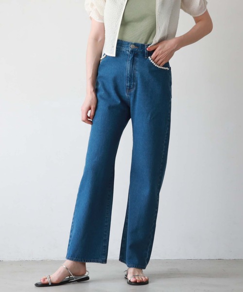 archives(アルシーヴ)の「パールポケットデニム(デニムパンツ・レディース・サックスブルー/ブルー・SMALL/MEDIUM)」の2枚目の写真