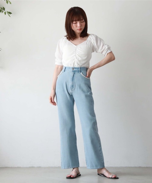 archives(アルシーヴ)の「パールポケットデニム(デニムパンツ・レディース・サックスブルー/ブルー・SMALL/MEDIUM)」の14枚目の写真