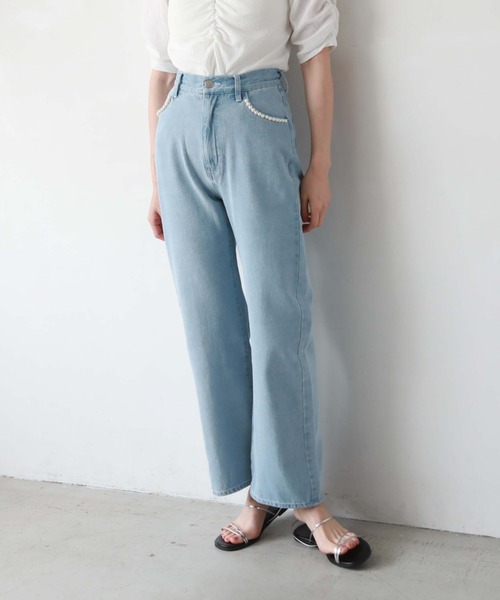 archives(アルシーヴ)の「パールポケットデニム(デニムパンツ・レディース・サックスブルー/ブルー・SMALL/MEDIUM)」の12枚目の写真