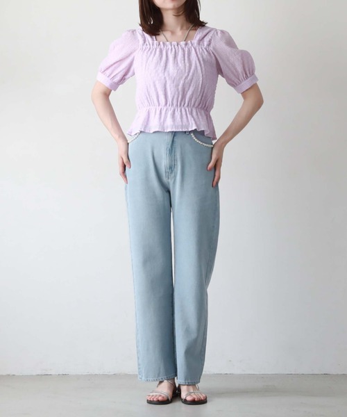 archives(アルシーヴ)の「パールポケットデニム(デニムパンツ・レディース・サックスブルー/ブルー・SMALL/MEDIUM)」の7枚目の写真