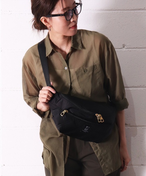 LIZDAYS（リズデイズ）の「(LF)【LIZDAYS】キルティング ナイロン ボディバッグ（ボディバッグ/ウエストポーチ・レディース・ベージュ/ダークグレー/ブラック・ONE SIZE）」の17枚目の写真