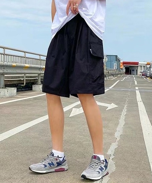 Anchor Smith(アンカー スミス)の「カーゴタックワイドハーフパンツ(カーゴパンツ・メンズ・ベージュ/ブラック/カーキ・M/L/S)」の18枚目の写真