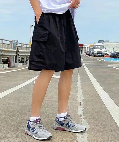 Anchor Smith(アンカー スミス)の「カーゴタックワイドハーフパンツ(カーゴパンツ・メンズ・ベージュ/ブラック/カーキ・M/L/S)」の17枚目の写真