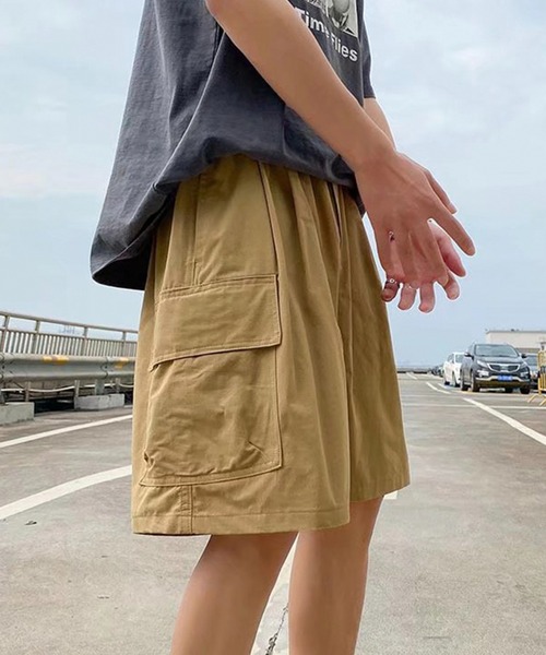 Anchor Smith(アンカー スミス)の「カーゴタックワイドハーフパンツ(カーゴパンツ・メンズ・ベージュ/ブラック/カーキ・M/L/S)」の21枚目の写真