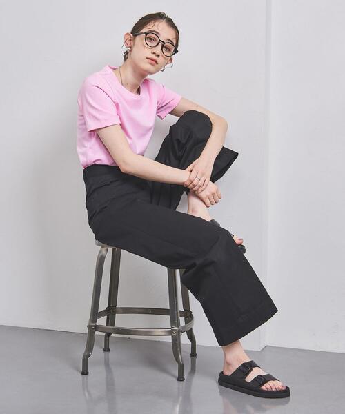 UNITED ARROWS（ユナイテッドアローズ）の「コットン ショートTシャツ（Tシャツ/カットソー・レディース・ブラック/ホワイト/ライトピンク/ダークグレー・FREE）」の12枚目の写真