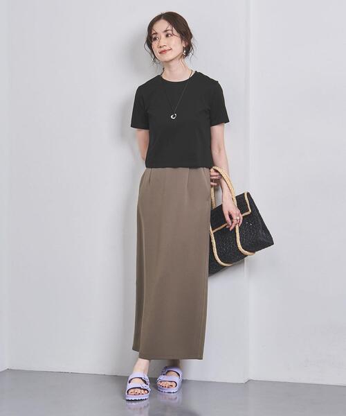 UNITED ARROWS（ユナイテッドアローズ）の「コットン ショートTシャツ（Tシャツ/カットソー・レディース・ブラック/ホワイト/ライトピンク/ダークグレー・FREE）」の17枚目の写真