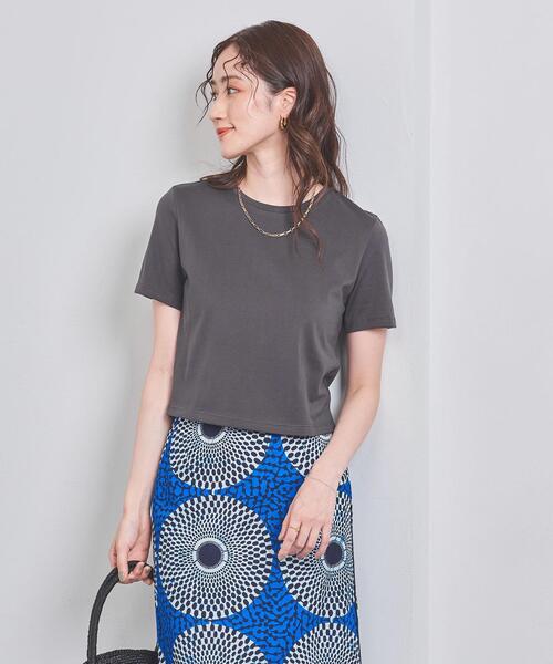 UNITED ARROWS（ユナイテッドアローズ）の「コットン ショートTシャツ（Tシャツ/カットソー・レディース・ブラック/ホワイト/ライトピンク/ダークグレー・FREE）」の19枚目の写真