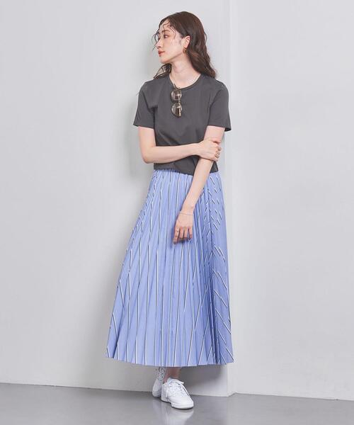 UNITED ARROWS（ユナイテッドアローズ）の「コットン ショートTシャツ（Tシャツ/カットソー・レディース・ブラック/ホワイト/ライトピンク/ダークグレー・FREE）」の21枚目の写真