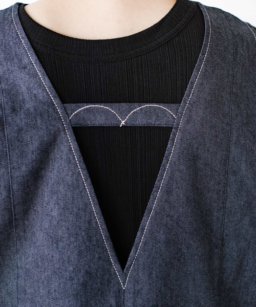 haco!（ハコ）の「後ろ姿にドキッ！ハートステッチがそっと背中を押してくれるワンピース haco! FACTORY with ah(attach heart)!（ワンピース・レディース・キャメル/ネイビー・MEDIUM/X-LARGE/LARGE/SMALL）」の15枚目の写真