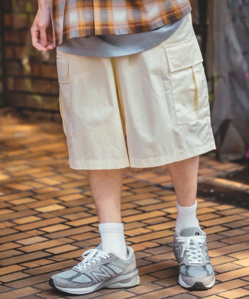 improves（インプローブス）の「ワイド カーゴ ショートパンツ（カーゴパンツ・メンズ・ホワイト/ベージュ/ブラック/カーキ・FREE）」の5枚目の写真
