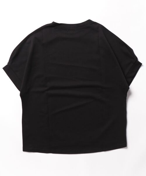 Le temps riche(ルタンリッシュ)の「異素材切替ドルマンスリーブロゴTシャツ <Le temps riche>(Tシャツ/カットソー・レディース・ブラック/オフホワイト/オレンジ・L/LL/M)」の13枚目の写真