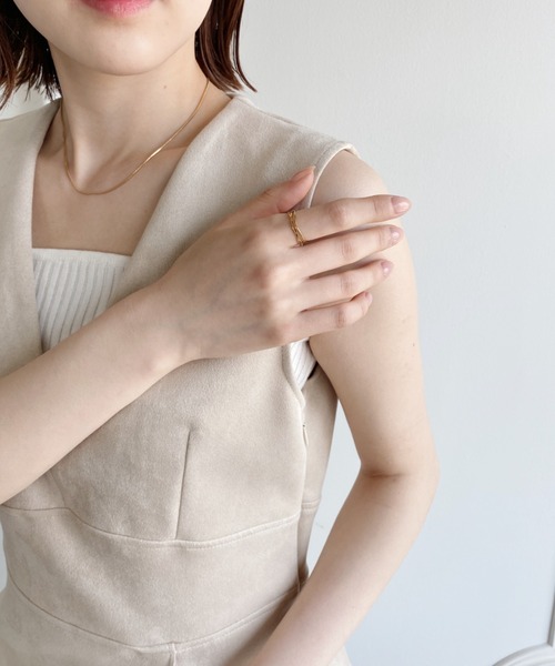 thank U more(サンキューモア)の「金属アレルギー対応 【サージカルステンレス316L】キャッツアイ カッティング リング(リング・レディース・シルバー/ゴールド・9/11/13)」の8枚目の写真